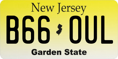 NJ license plate B66OUL