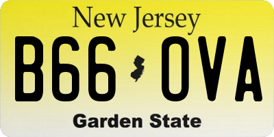 NJ license plate B66OVA