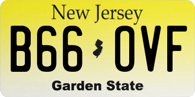 NJ license plate B66OVF