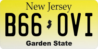 NJ license plate B66OVI