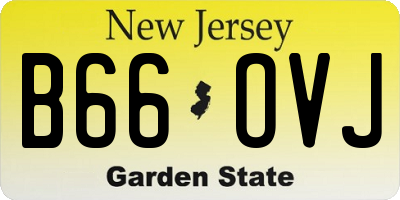 NJ license plate B66OVJ