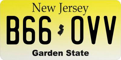 NJ license plate B66OVV