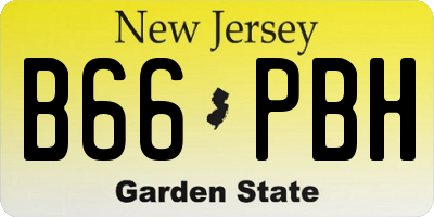 NJ license plate B66PBH