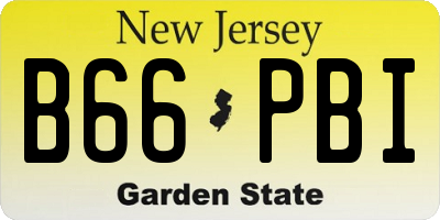 NJ license plate B66PBI