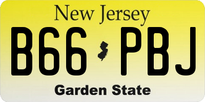 NJ license plate B66PBJ