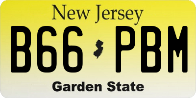 NJ license plate B66PBM