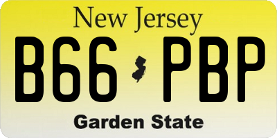 NJ license plate B66PBP