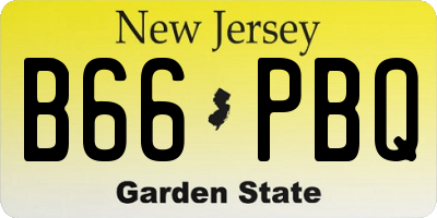 NJ license plate B66PBQ