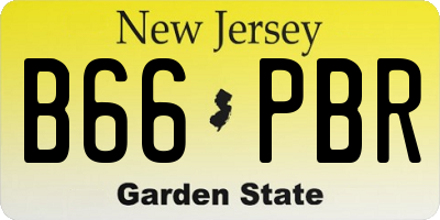 NJ license plate B66PBR