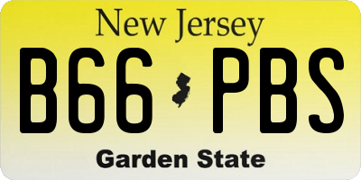 NJ license plate B66PBS