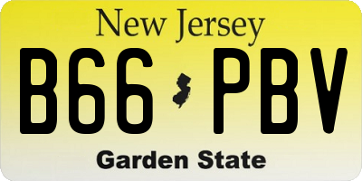 NJ license plate B66PBV