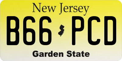 NJ license plate B66PCD
