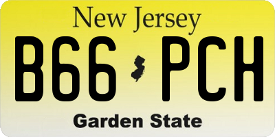 NJ license plate B66PCH