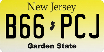 NJ license plate B66PCJ