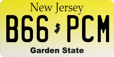 NJ license plate B66PCM