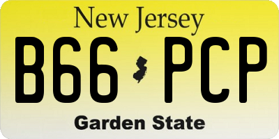 NJ license plate B66PCP