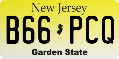 NJ license plate B66PCQ