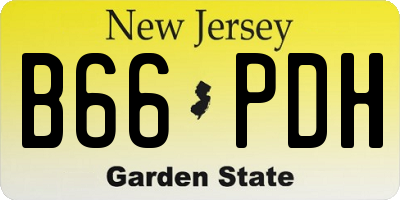 NJ license plate B66PDH