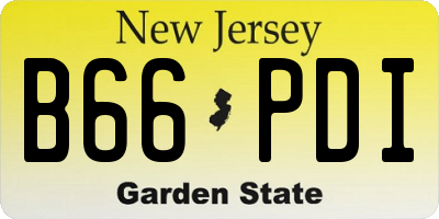 NJ license plate B66PDI
