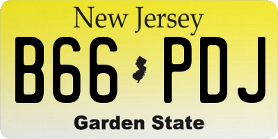 NJ license plate B66PDJ