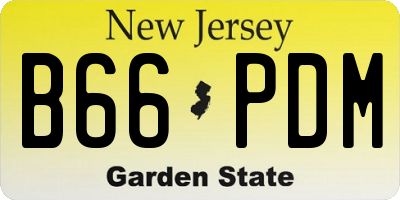 NJ license plate B66PDM