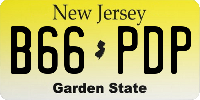 NJ license plate B66PDP