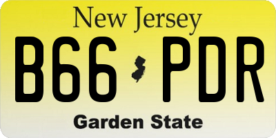 NJ license plate B66PDR