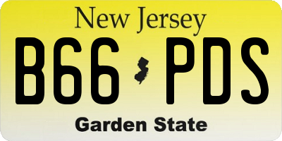 NJ license plate B66PDS