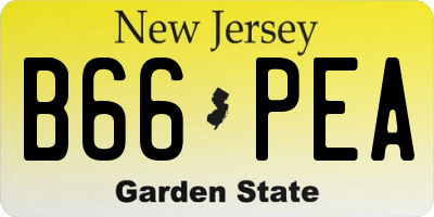 NJ license plate B66PEA