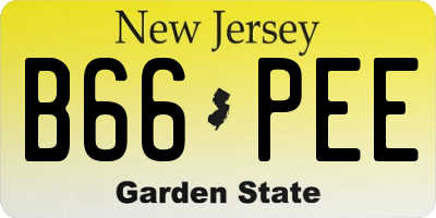 NJ license plate B66PEE