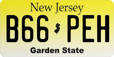 NJ license plate B66PEH