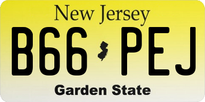 NJ license plate B66PEJ