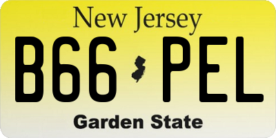 NJ license plate B66PEL