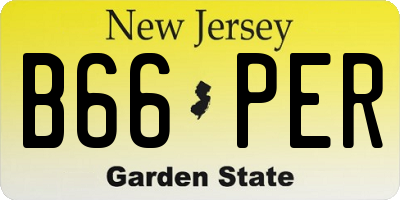 NJ license plate B66PER
