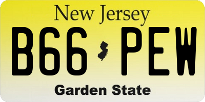 NJ license plate B66PEW