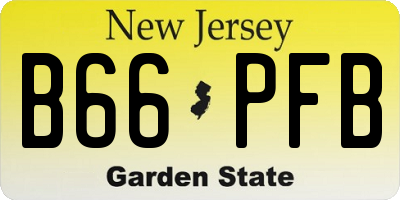 NJ license plate B66PFB