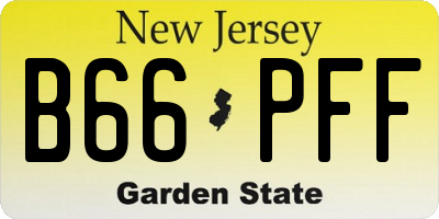 NJ license plate B66PFF