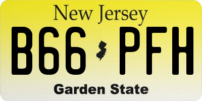 NJ license plate B66PFH