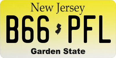 NJ license plate B66PFL