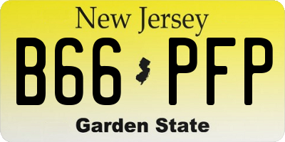 NJ license plate B66PFP
