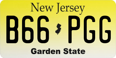 NJ license plate B66PGG