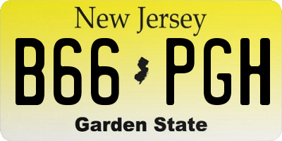 NJ license plate B66PGH