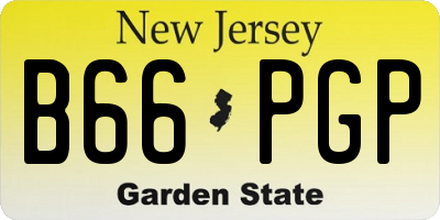 NJ license plate B66PGP
