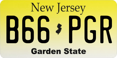 NJ license plate B66PGR