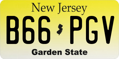 NJ license plate B66PGV