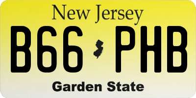 NJ license plate B66PHB