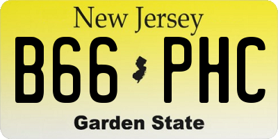 NJ license plate B66PHC