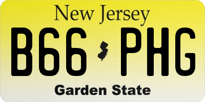 NJ license plate B66PHG