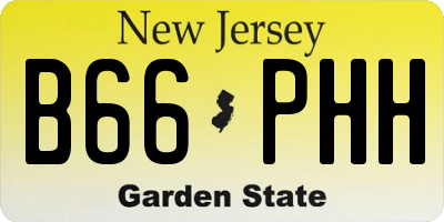 NJ license plate B66PHH