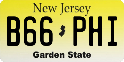 NJ license plate B66PHI